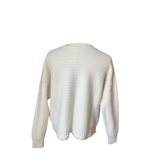 Madewel Stitchmix Pullover Sweater Top Ivory Size M G9617 MSRP $98 - Picture 8 of 11